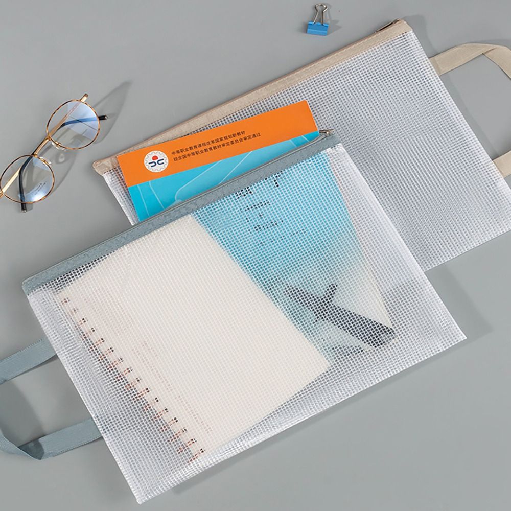 Binder Storage Box - 새로운 이중 레이어 A4 보관 가방