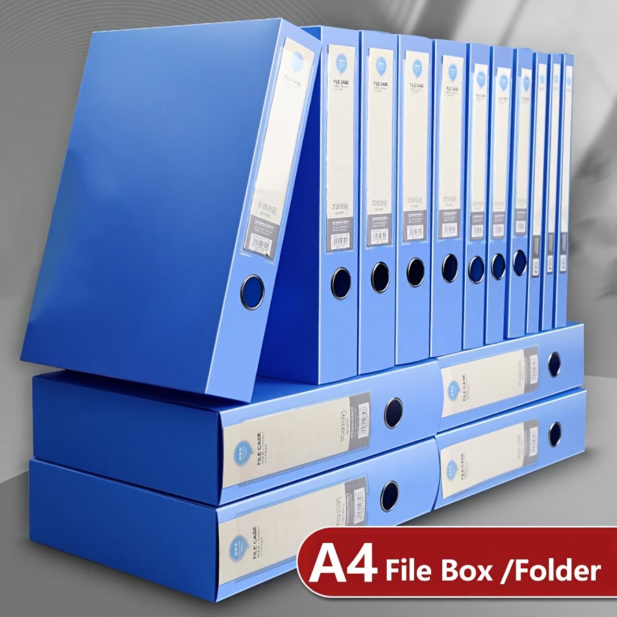 Binder Storage Box - 1pcs 접이식 A4 파일 폴더, 대용량