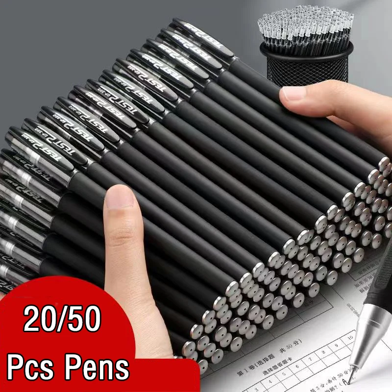 Office Supply Cart - 20/50 Pcs 젤 펜 세트 블랙