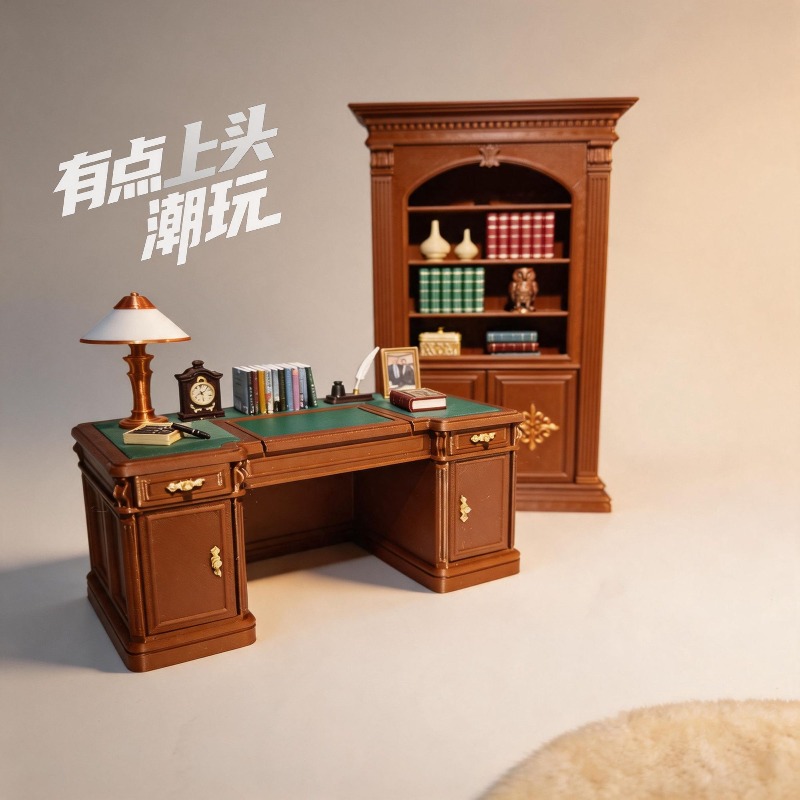 Office Furniture Set - 오리지널 1/12 미니어처 빈티지 아메리칸 스타일