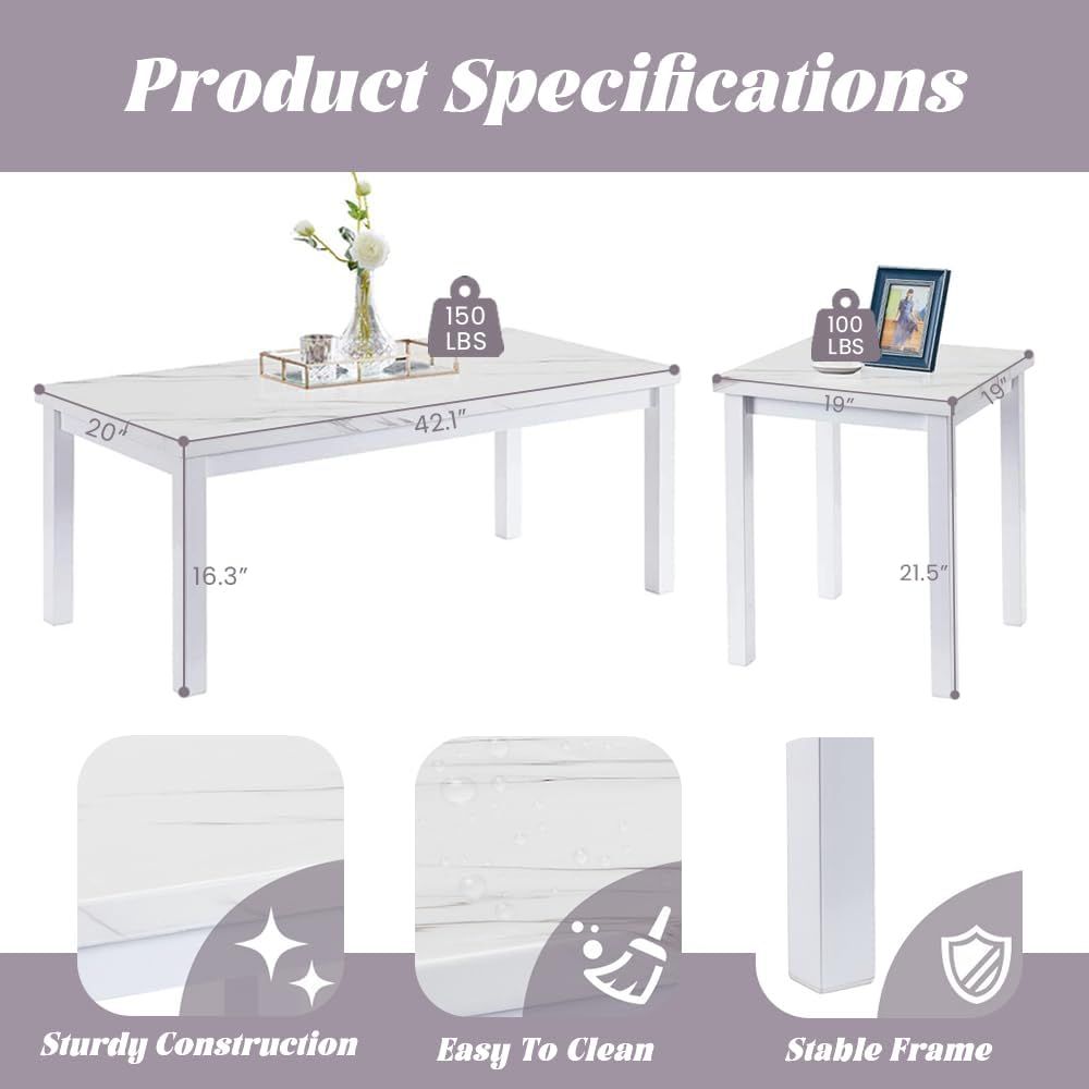 현대적인 거실용 대리석 상판 커피 테이블 세트, 가정  - Office Furniture Center 리뷰 및 가격