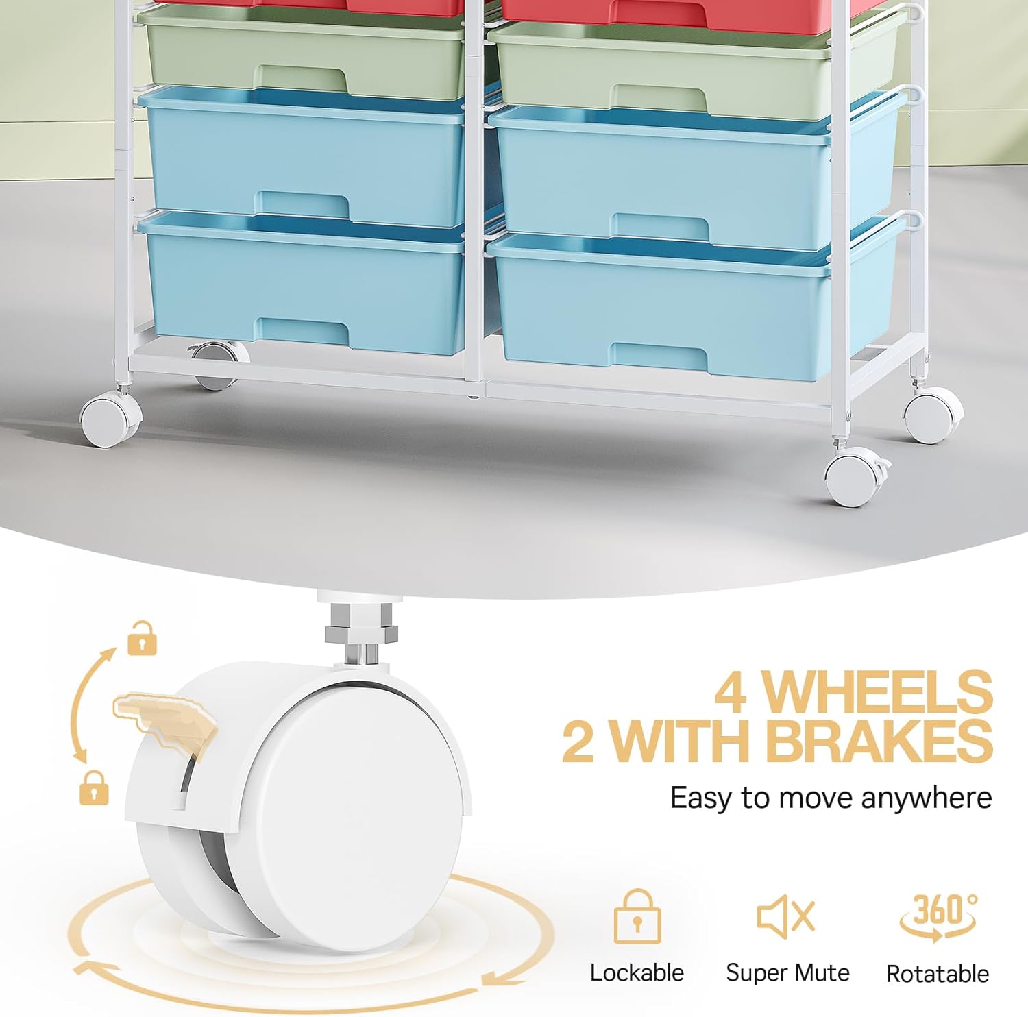 12개 서랍이 있는 롤링 수납 카트, 공예품 보관, 미 - Office Supply Cart 리뷰 및 가격