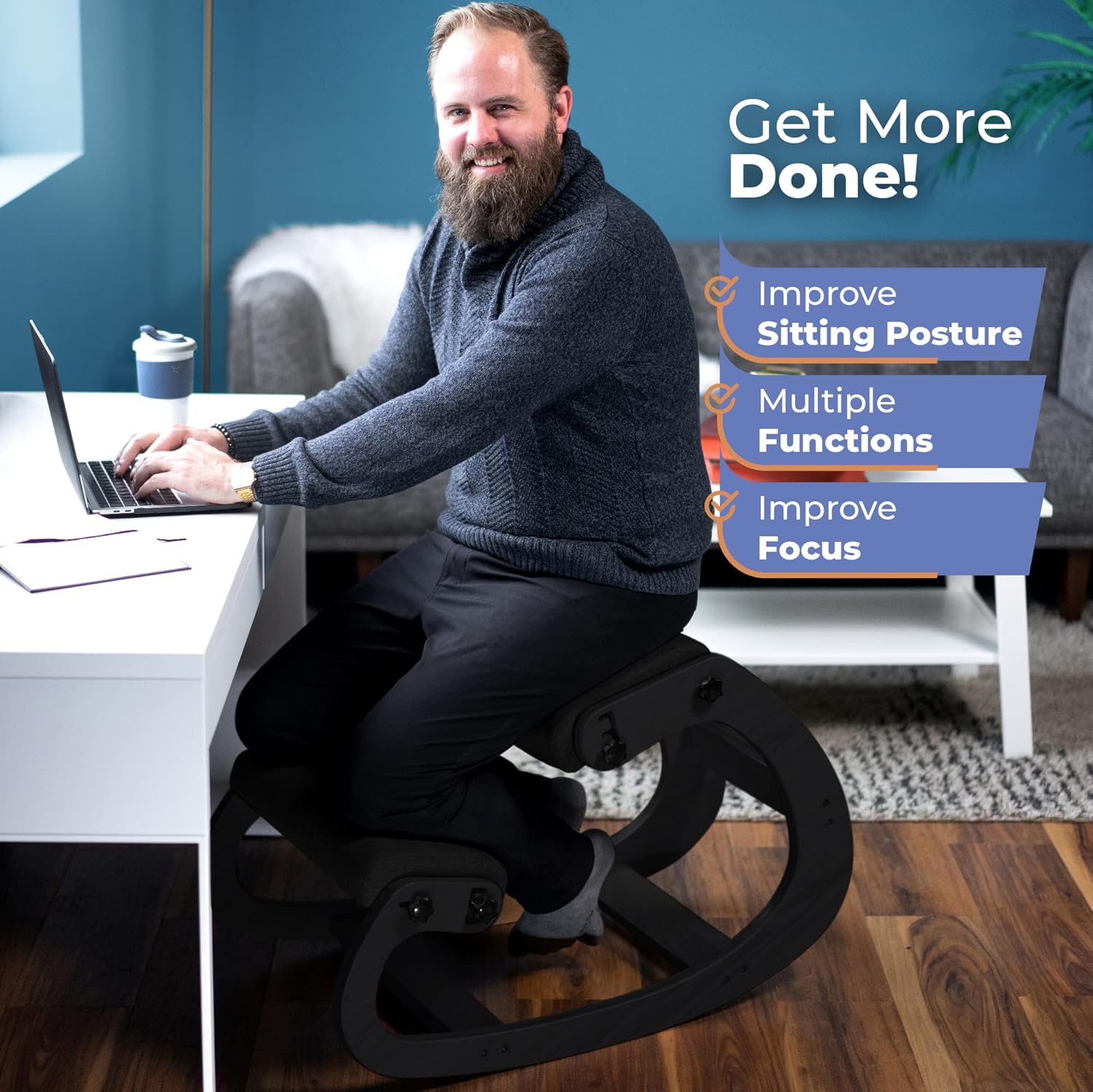 인체공학적 원목 무릎꿇이 의자, 조절 가능한 사무실 스 - Office Furniture Commercial 리뷰 및 가격