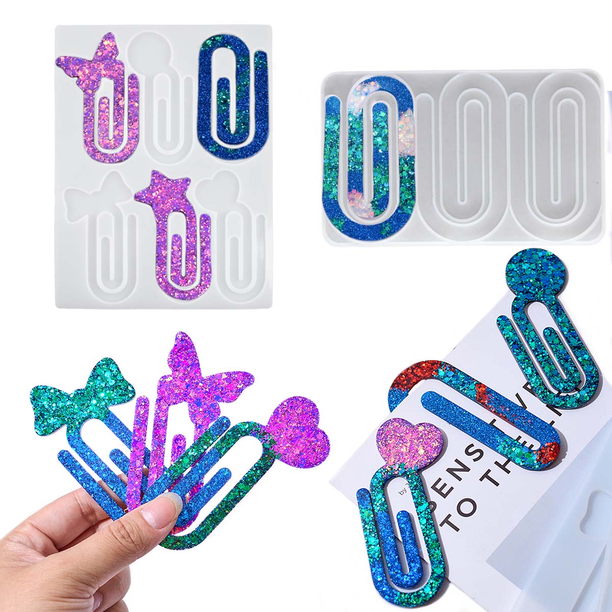 크리스탈 에폭시 수지 금형 DIY 종이 클립 홀더 책갈 - Office Supply Cart 리뷰 및 가격