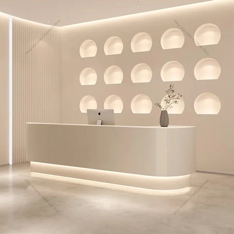 크림 스타일 북유럽 리셉션 데스크 독창성 현대 디자인  - Office Furniture Center 리뷰 및 가격
