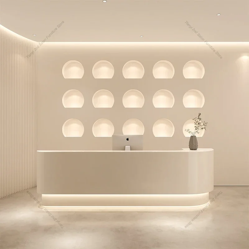 크림 스타일 북유럽 리셉션 데스크 독창성 현대 디자인  - Office Furniture Center 리뷰 및 가격