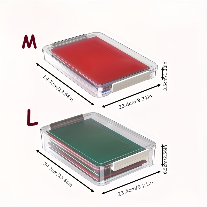 뚜껑이 있는 두꺼운 투명 PET 파일 보관함 2개 세트 - Binder Storage Box 리뷰 및 가격