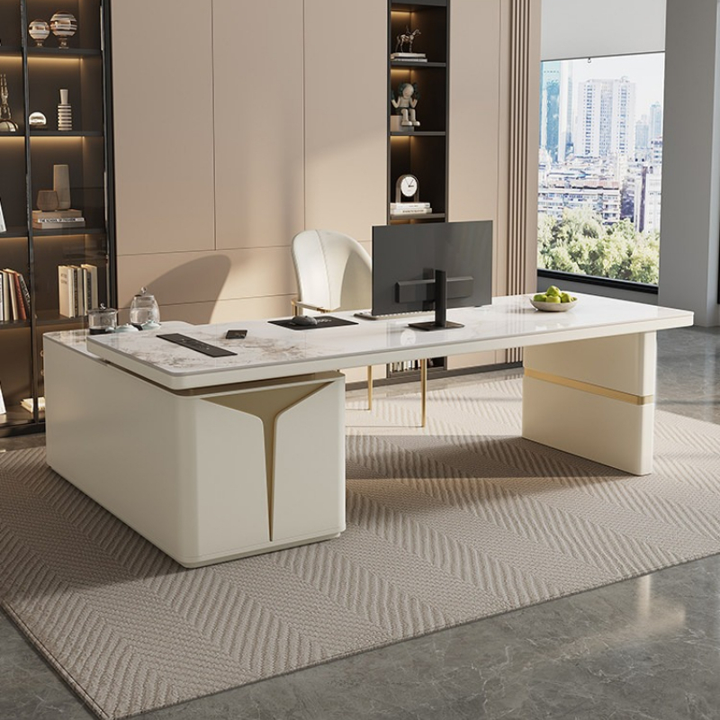 현대적인 다기능 보스 책상, 수납공간이 있는 심플한 흰 - Office Furniture Com 리뷰 및 가격