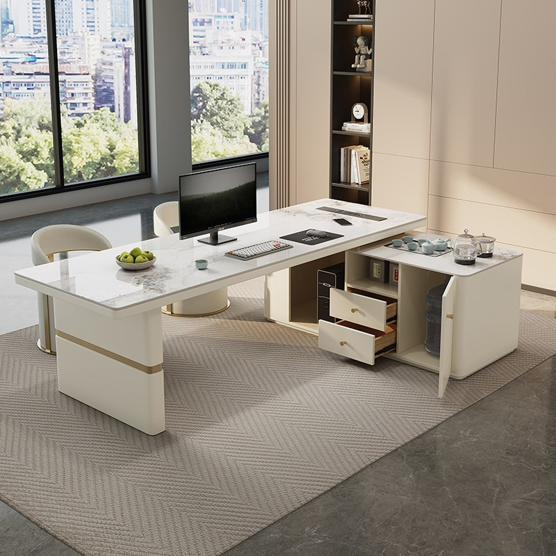 현대적인 다기능 보스 책상, 수납공간이 있는 심플한 흰 - Office Furniture Com 리뷰 및 가격