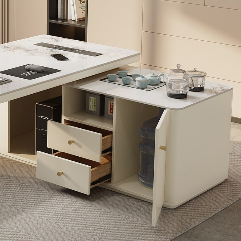현대적인 다기능 보스 책상, 수납공간이 있는 심플한 흰 - Office Furniture Com 리뷰 및 가격