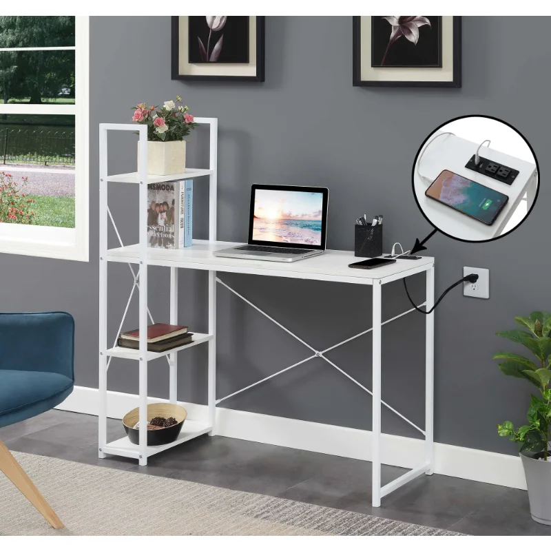 선반이 있는 작업대, 사무용 가구, 2Go, 흰색 및  - Office Furniture Com 리뷰 및 가격