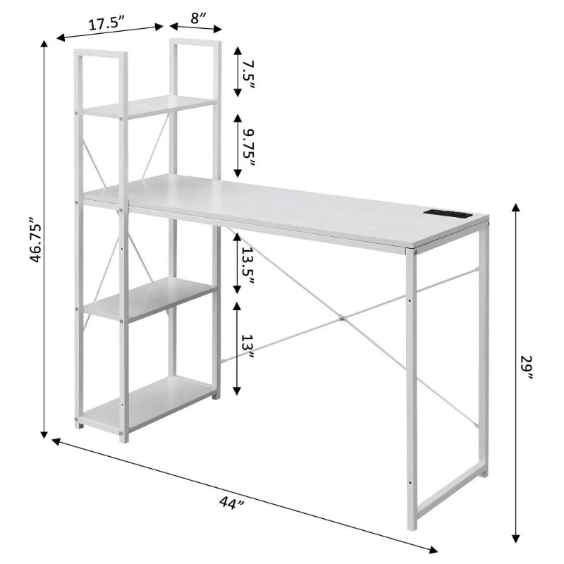 선반이 있는 작업대, 사무용 가구, 2Go, 흰색 및  - Office Furniture Com 리뷰 및 가격